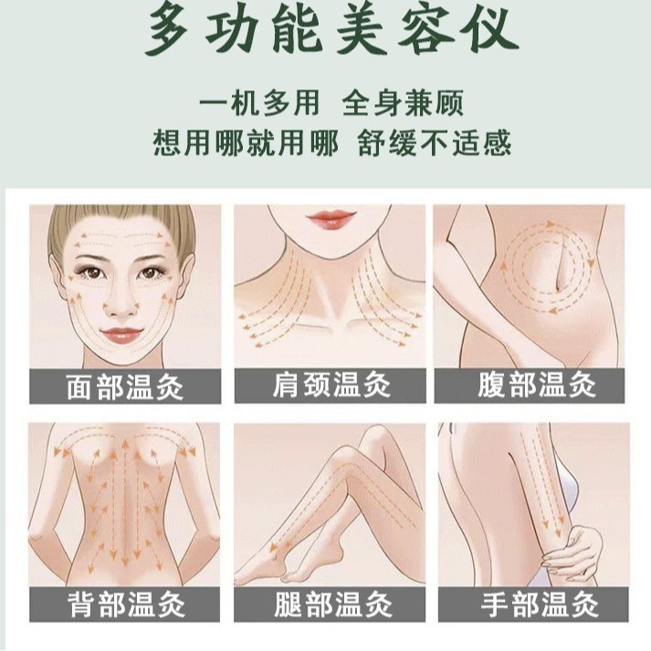 Moxa Stone Gua Sha Facial Tool Jade Massage Roller with Moxibustion Stick for Face Care 165mm - Image 3