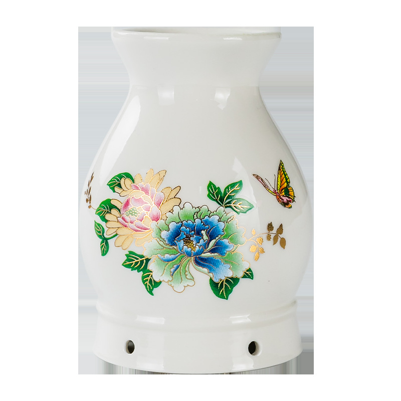 Ceramic Moxibustion Cup with Gua Sha Edge Double Layer Massage Jar for Body Care 10.2 x 7.4 cm - Image 5