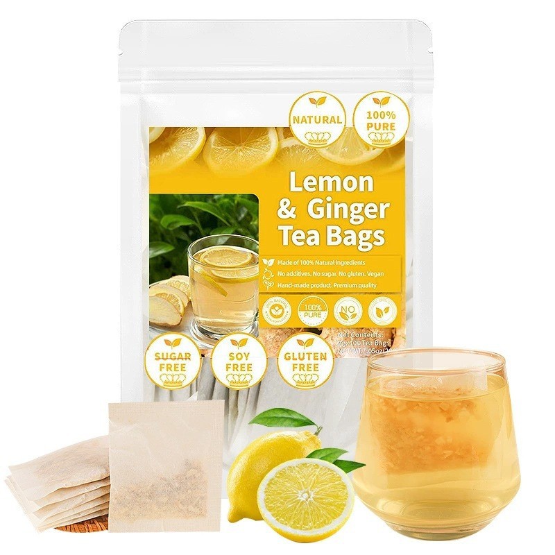 Lemon Ginger Tea Bags 120g Portable Herbal Tea for Daily Wellness - Image 5