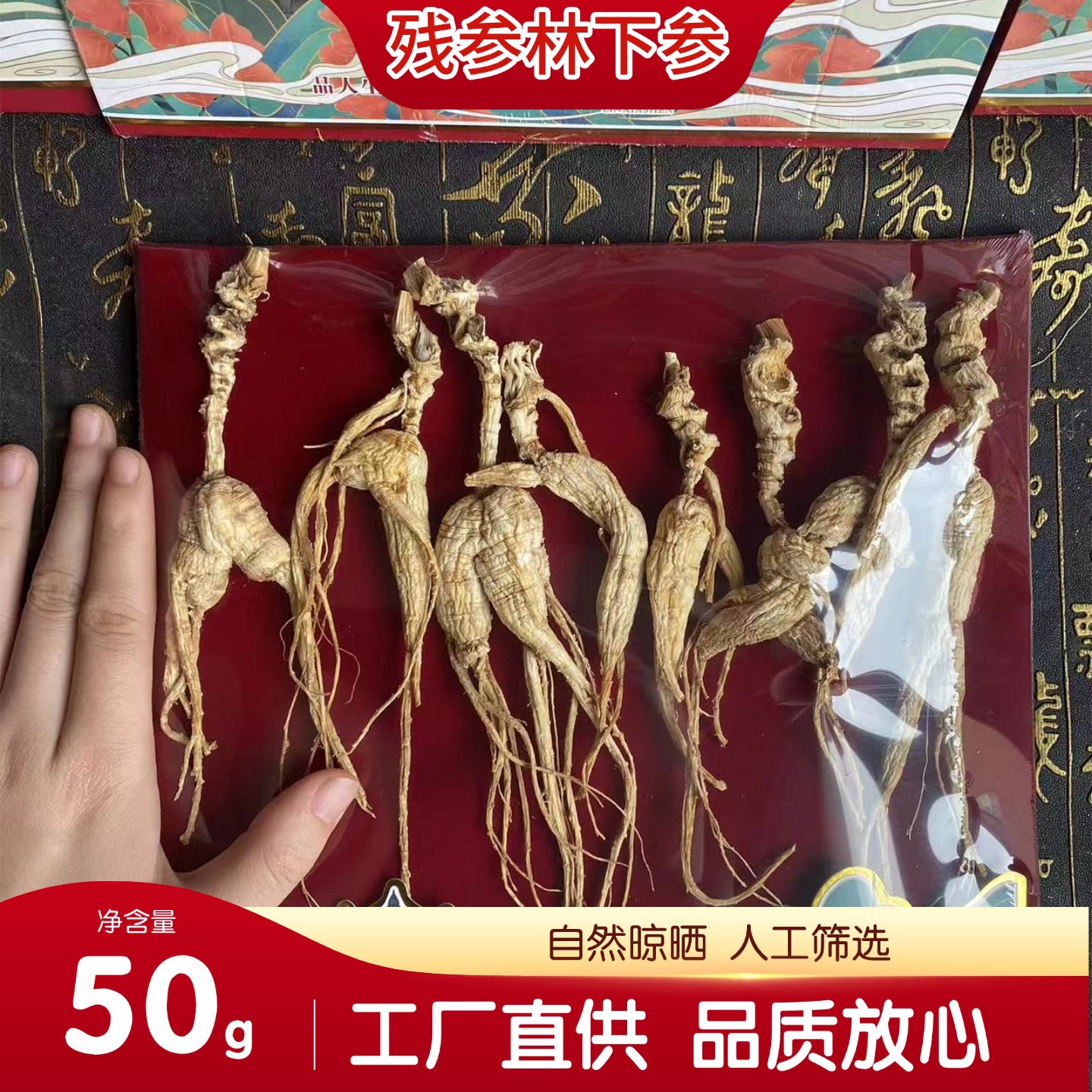 Dried Forest Ginseng Root Slices 50g Wild-Simulated Ginseng for Cooking and Decoction - Image 2