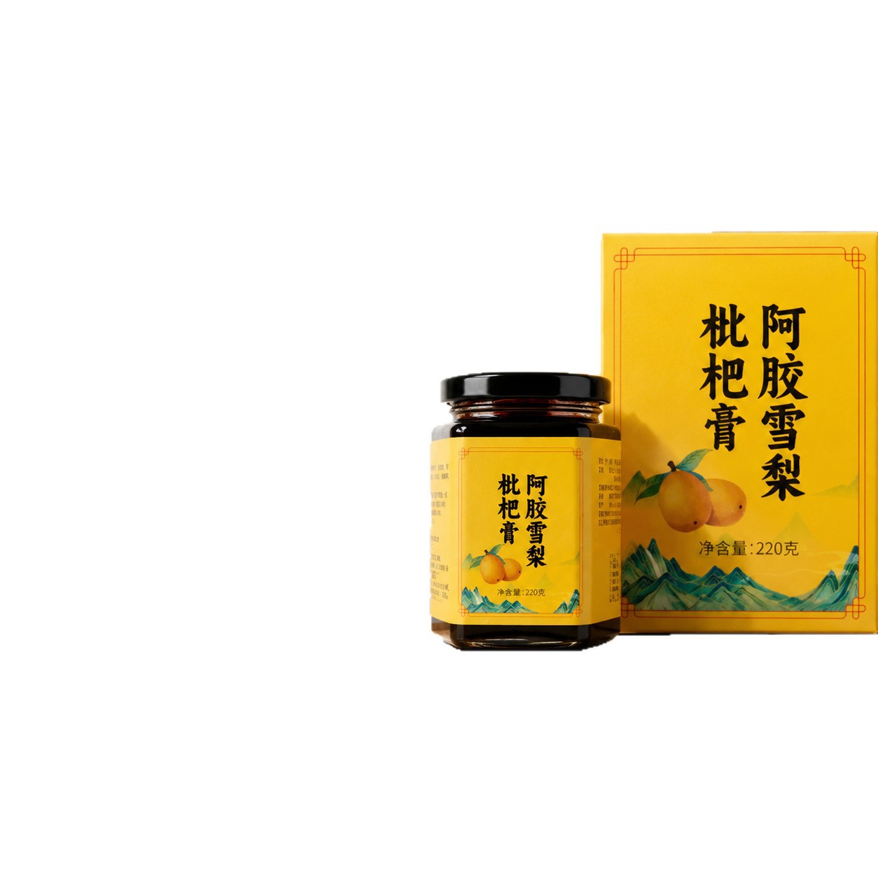 Ejiao Pear Loquat Paste (阿胶雪梨枇杷膏) — Herbal Fruit Paste with Lily Bulb & Poria, 220g - Image 5