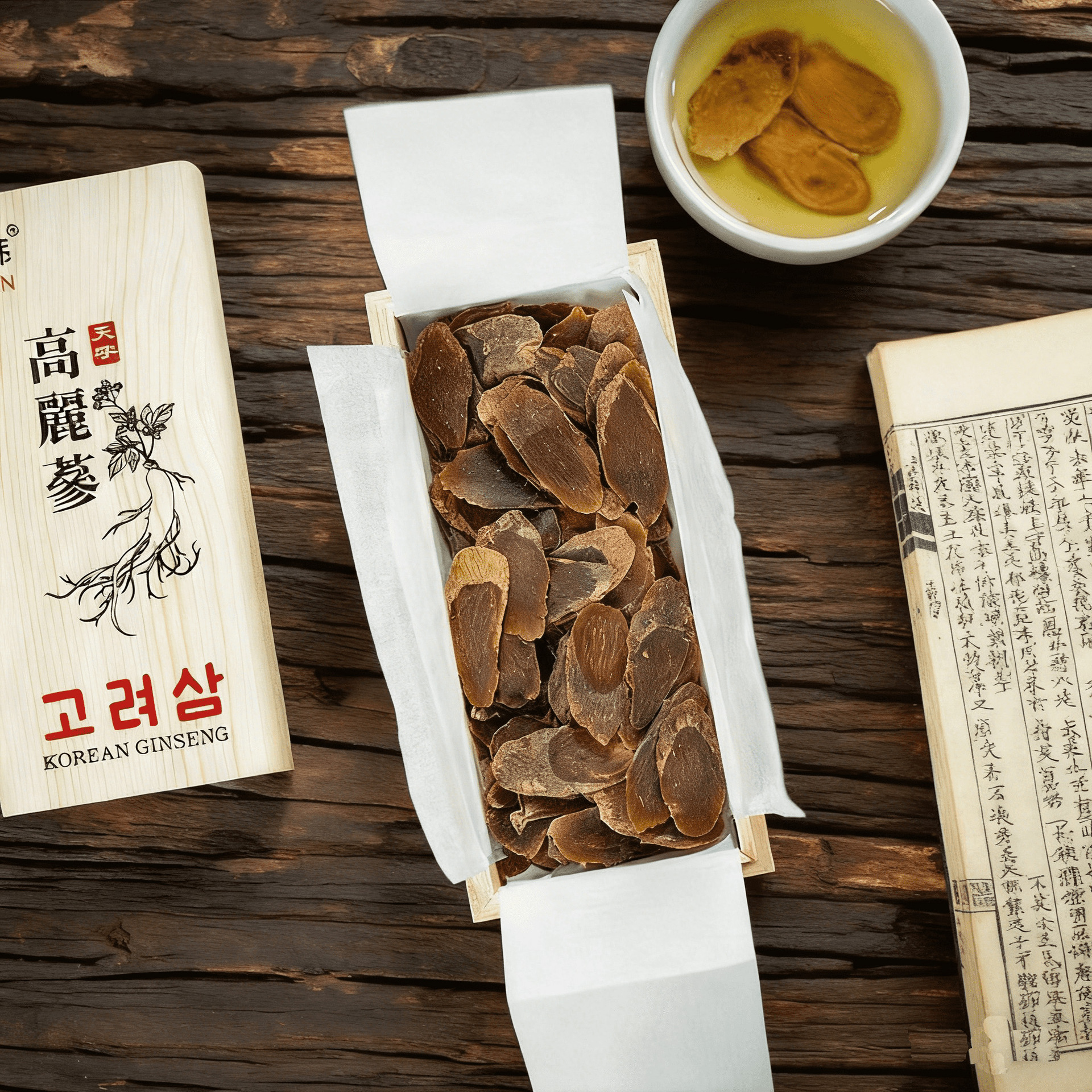 Korean Red Ginseng Whole Root Slices Unsweetened 37.5g Iron Box Qi Han - Image 3