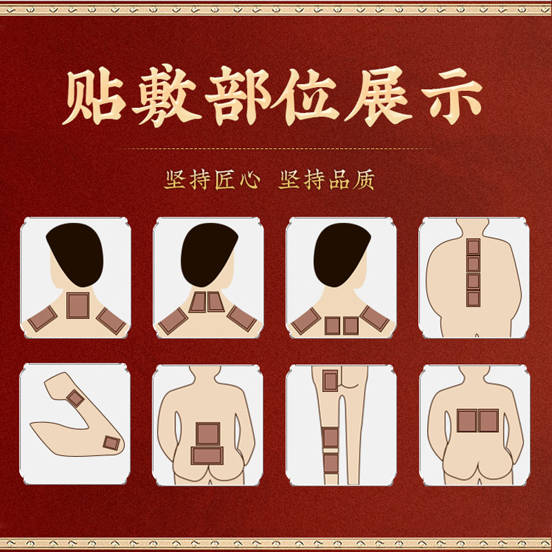 Gu Tong Kang Herbal Acupoint Patch External Use Support Patch for Neck Shoulder Waist and Legs 2 Patches per Box - Image 2
