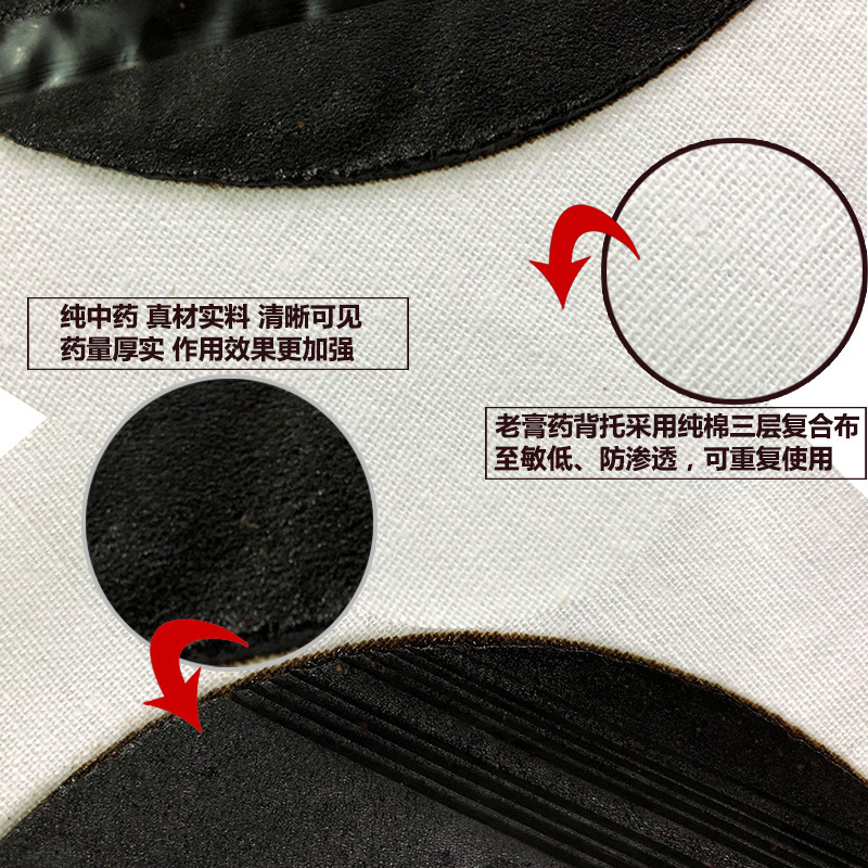 Reusable Handmade Herbal Plaster Patch for Neck Back and Knee Joint Care Cotton Cloth Old Black Plaster - Image 4
