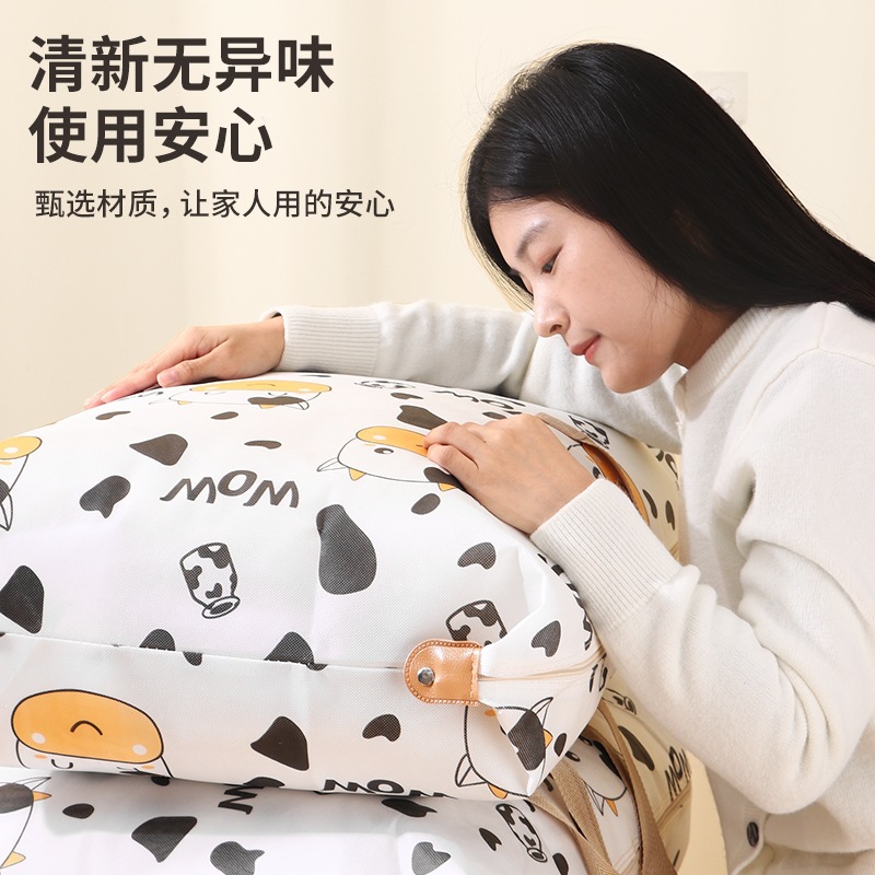 Cow Print Storage Bag 85L Cube Organizer for Clothes Quilts Moving Packing - Image 4