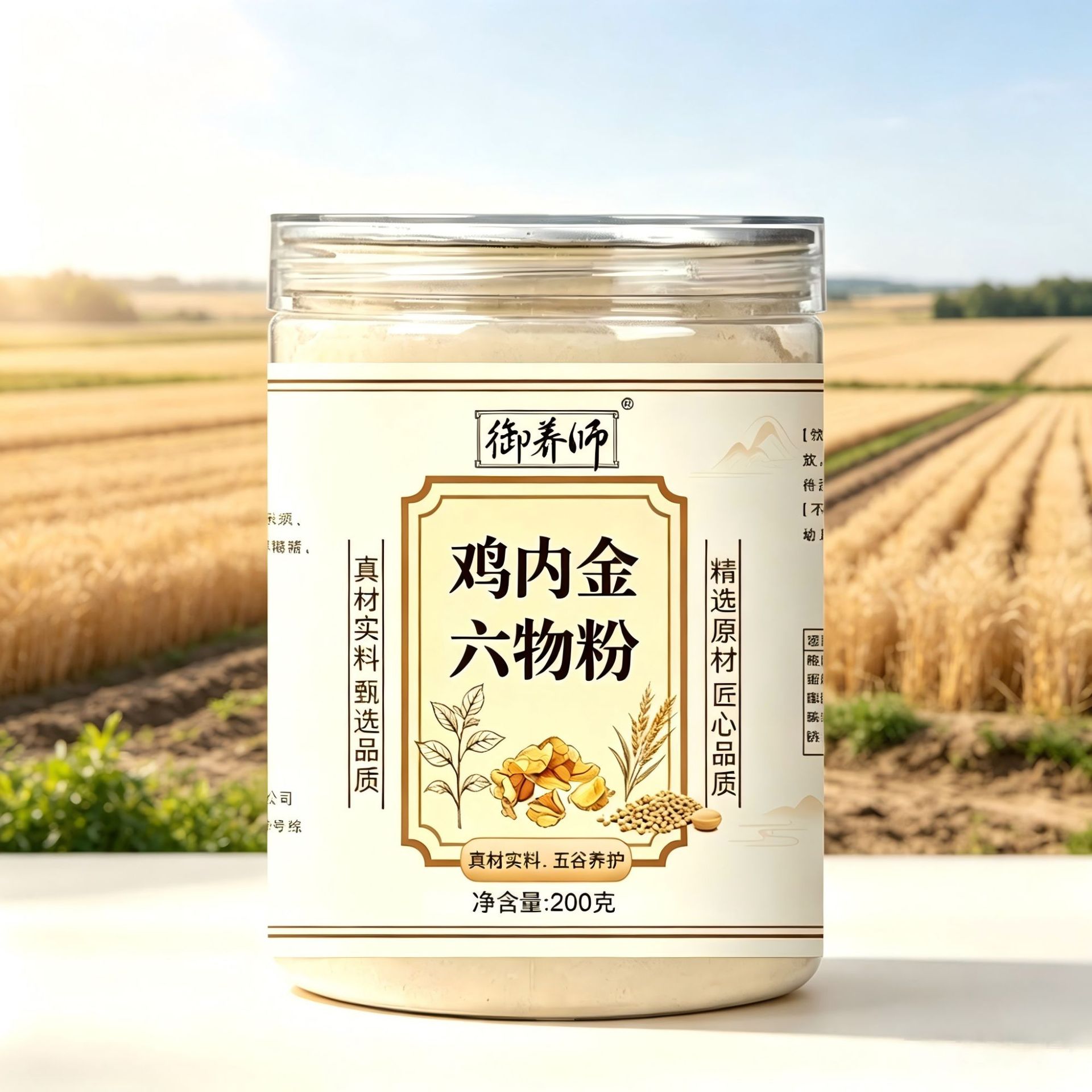 Chicken Gizzard Membrane Six Herb Powder Ji Nei Jin Digestive Support Powder 200g Bottle - Image 2