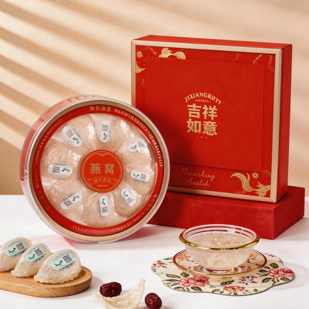 Malaysia Bird's Nest Cup Grade AAA Gift Box 50g High Purity Edible Bird's Nest for Festive Gifting - Image 2