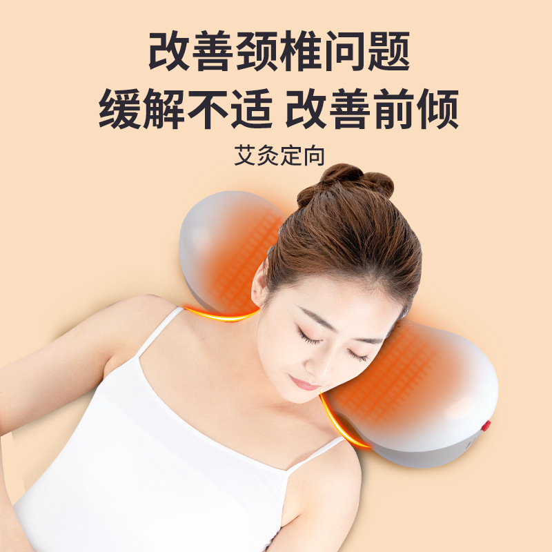 Moxibustion Neck Pillow Home Cervical Warming Device with 108 Moxa Sticks and Acupoint Chart for Neck and Shoulder Relaxation - Image 4