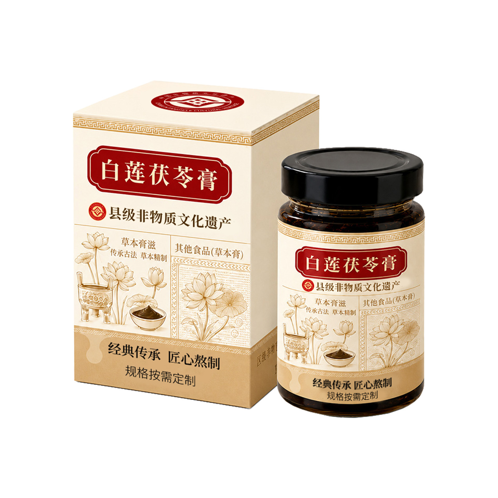 White Lotus & Poria Herbal Paste (Bai Lian Fu Ling Gao) — Custom OEM Herbal Paste with Wu Zhi Mao Tao - Image 5