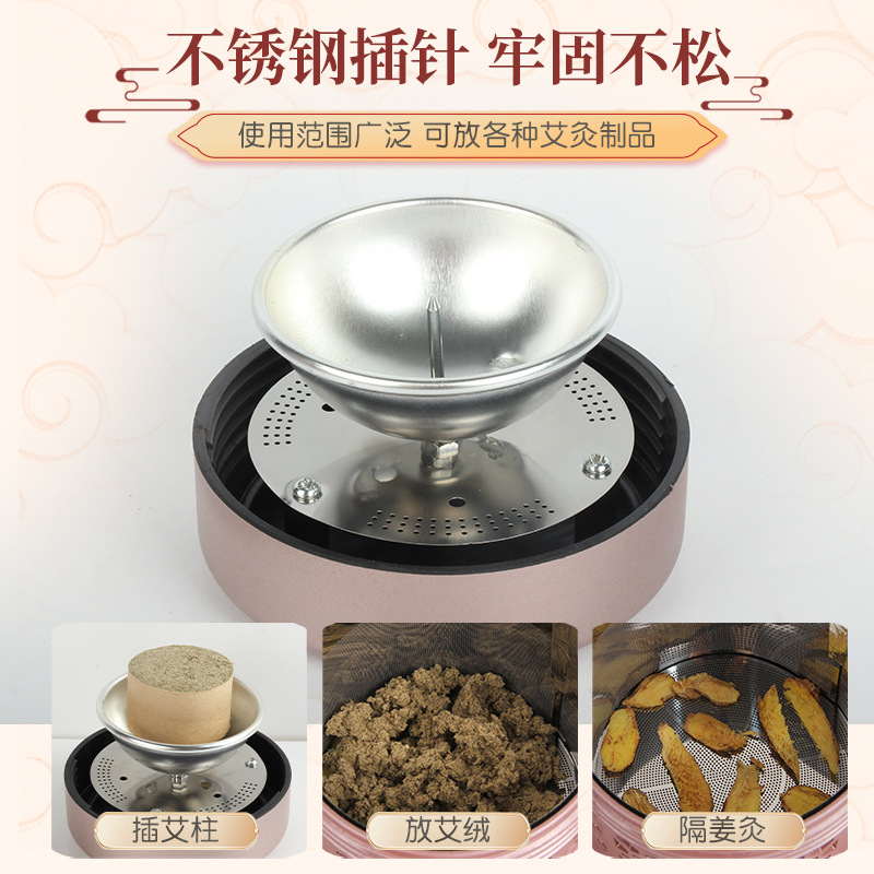 Moxa Lotus Burner Ai Lian Jiu Palace-Style Moxibustion Box with Smoke Filter for Home Warming Therapy - Image 2