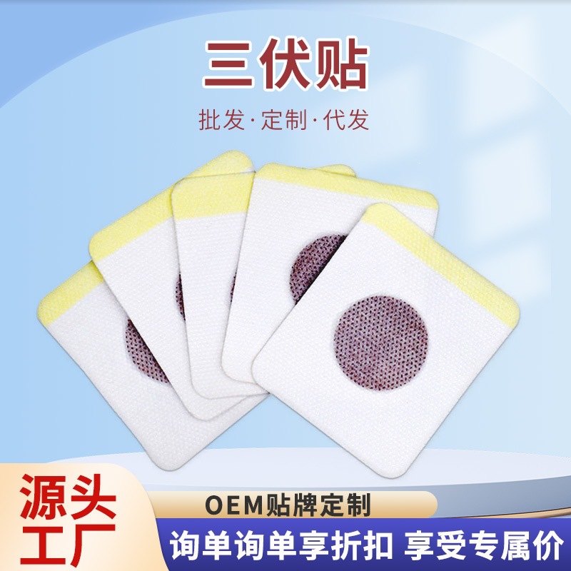 San Fu Tie Honey Herbal Patch with Mugwort Ai Cao Warm Moxa Style Acupoint Sticker for Summer Dampness Care 1 Piece - Image 2