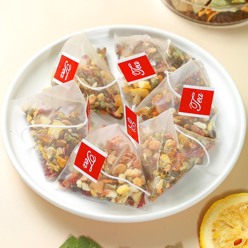 Lemon Hawthorn Lotus Leaf Tea Bag Blend Ning Meng Shan Zha He Ye Cha 100g Cold Brewed Herbal Tea - Image 3