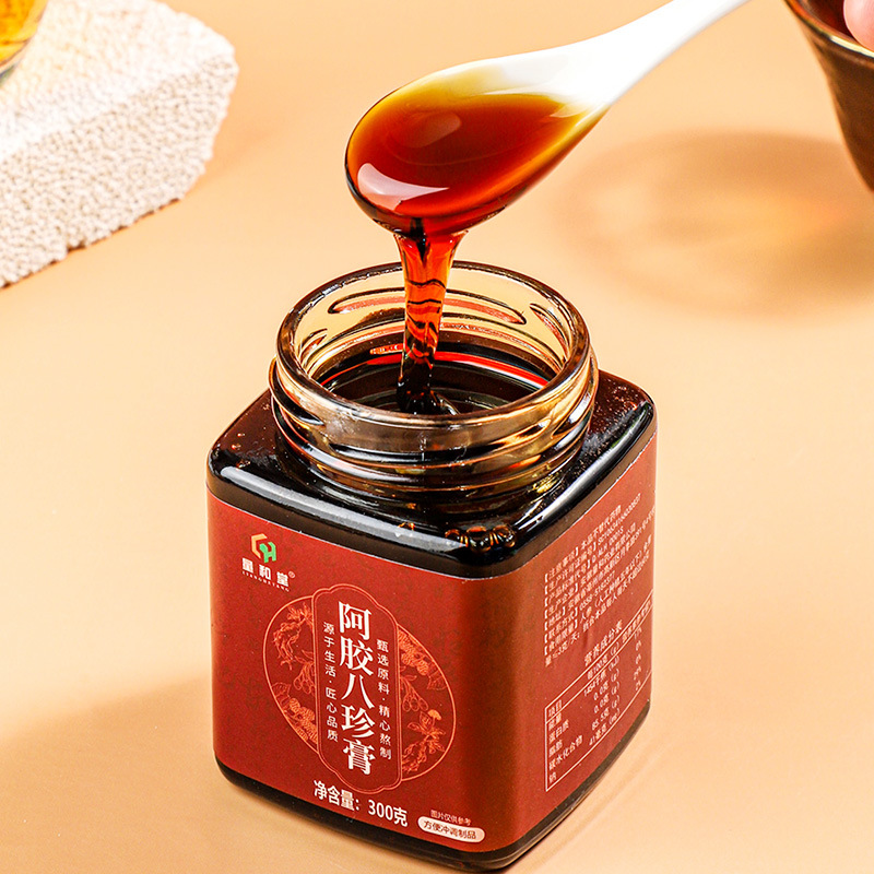 Ejiao Bazhen Paste 300g Bottle Ready-to-Eat Herbal Tonic Paste with Donkey Hide Gelatin Ginseng Longan Mulberry - Image 2