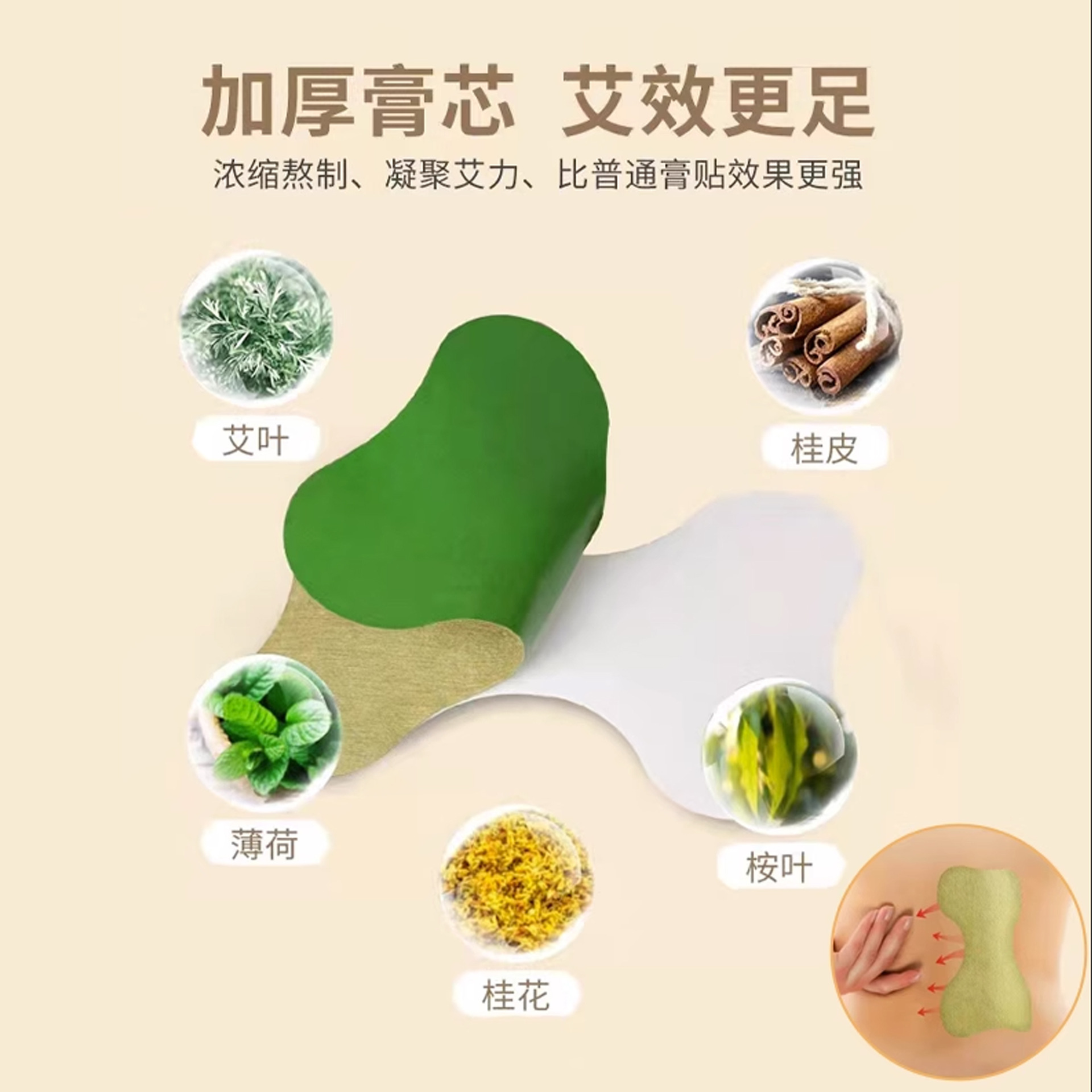 Qiyitang Lumbar Patch Qichun Mugwort Herbal Patch 12 Patches per Box - Image 2