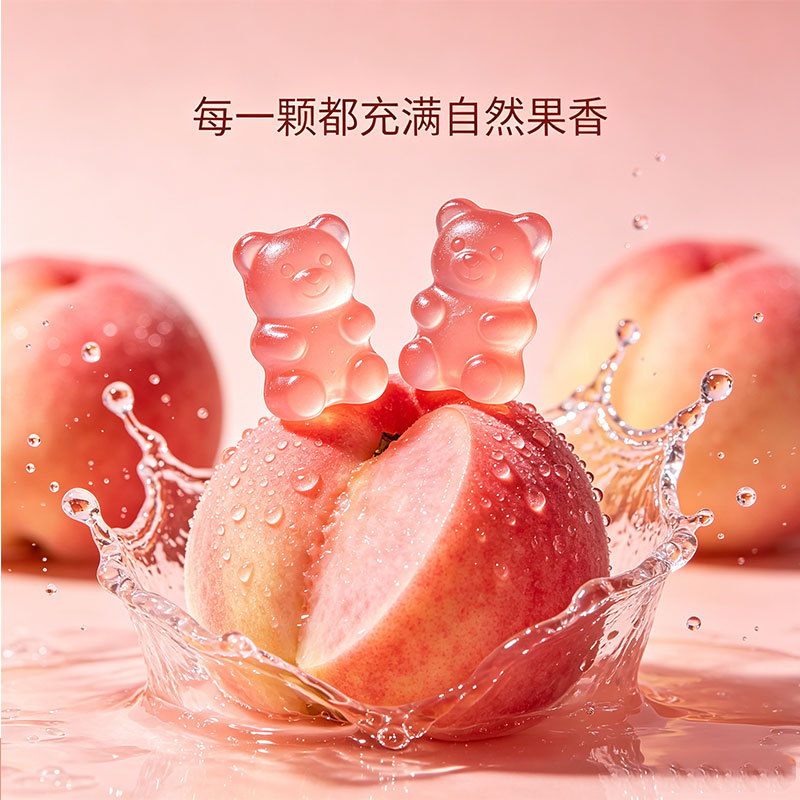 Vitamin C Gummy Candy (White Peach) — 60g Gel Candy for Kids & Daily Snacking - Image 3