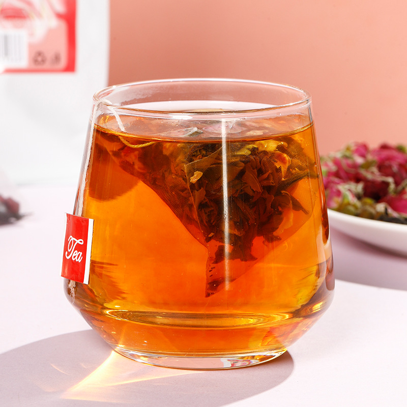 Rose Black Tea Pyramid Sachets — Double-Petal Red Rose & Lapsang Souchong Blend - Image 2