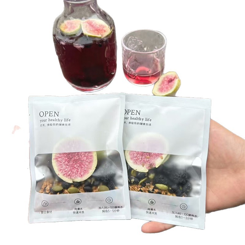 Seed Cycling Herbal Tea Bags with Flaxseed Fig Black Bean Black Goji Mulberry 20g Wellness Tea - Image 5
