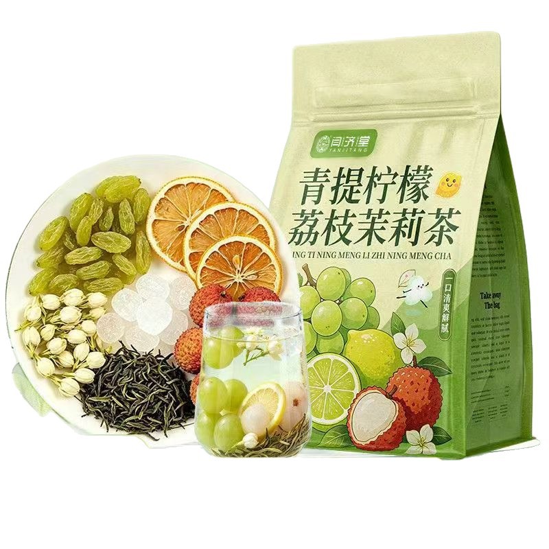 Summer Fruit Cold Brew Tea Green Grape Lemon Lychee Jasmine Green Tea Refreshing Iced Fruit Tea 5g x 30 Bags 150g - Image 5