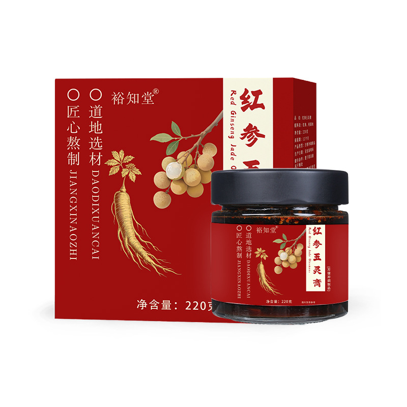 Red Ginseng Yu Ling Gao (Hong Shen Yu Ling Gao) — Traditional Steamed Herbal Paste with Longan, Rose & Ejiao, 220g - Image 5