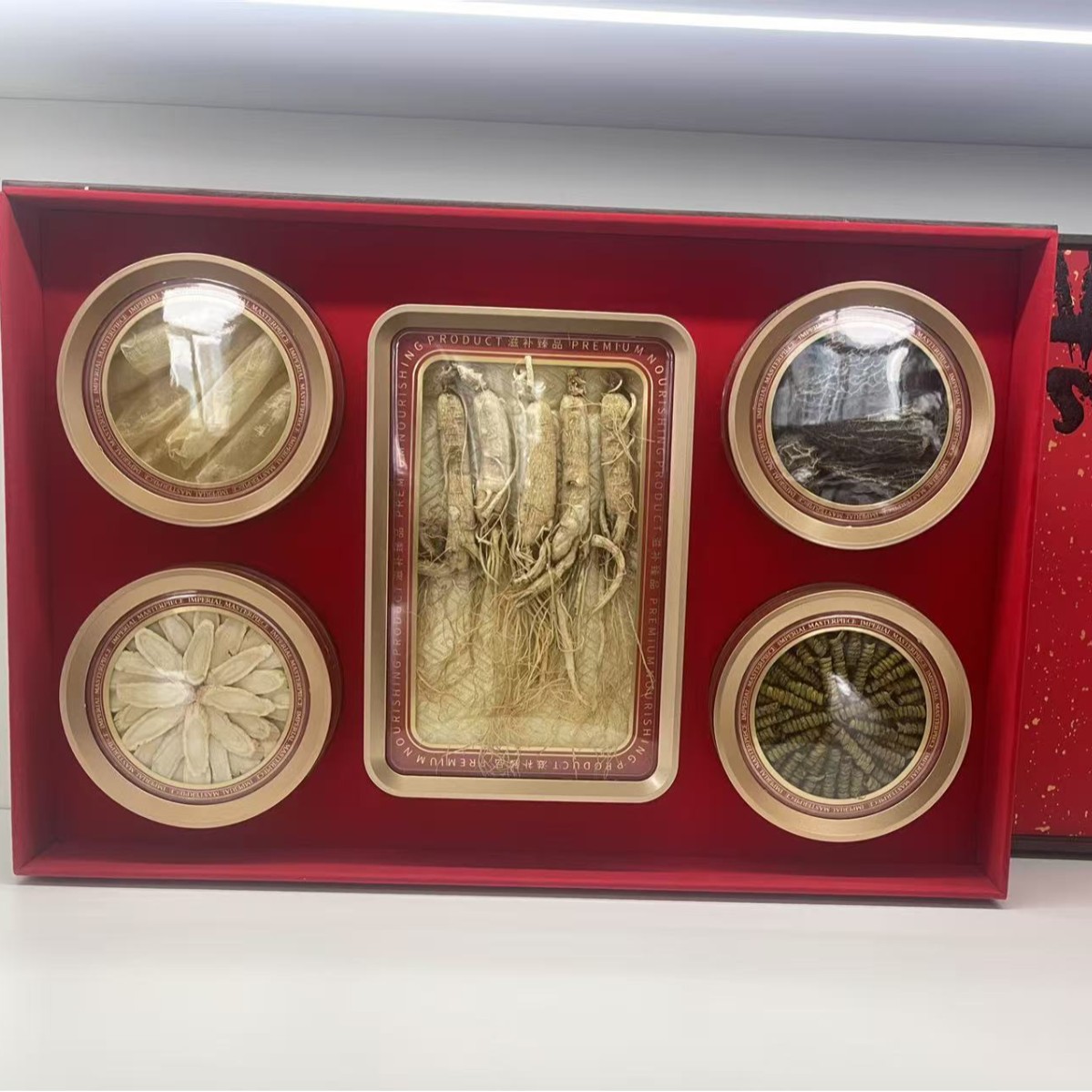 Premium Five Herb Gift Box Dendrobium Morel American Ginseng Ginseng Fish Maw 1500g Nourishing Soup Set - Image 3