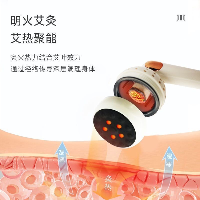 Bian Stone Moxa Stick Massage Tool Portable Warm Moxibustion Gua Sha Device with 28 Moxa Cones 300g - Image 3