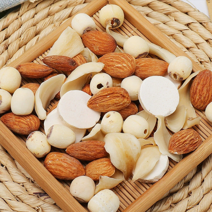 Almond Seven White Cake Xingren Qibai Gao Traditional Herbal Pastry No Added Sucrose 250g Bottle - Image 4