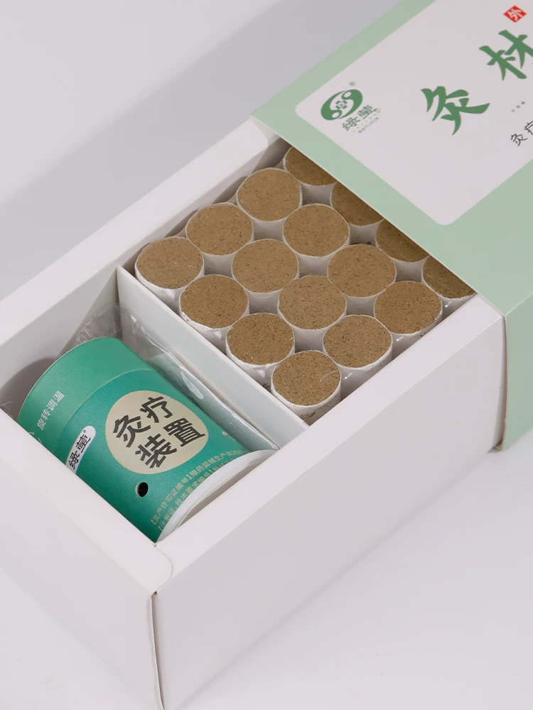 Moxa Stick Set 10 Pack Ai Zhu Moxibustion Rolls with Paper Tube Device for Whole Body Daily Use - Image 2