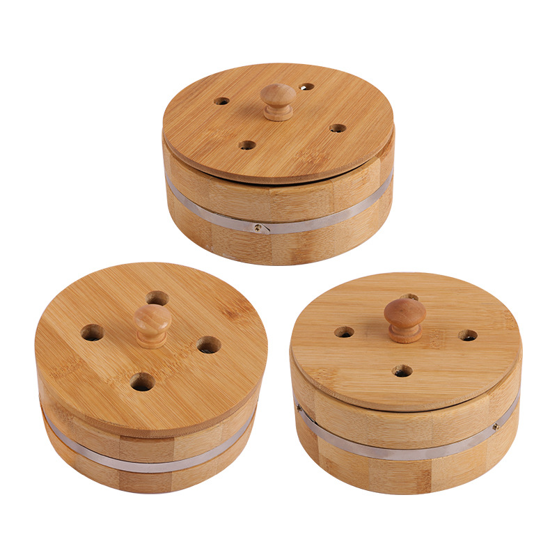 Bamboo Moxibustion Box Ge Jiu Bao with Lid and 500g Moxa Wool for Home Du Mai and Navel Warming Therapy - Image 5