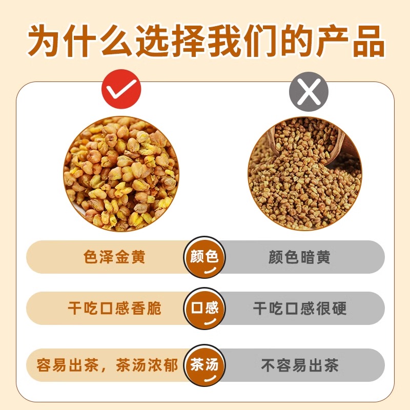 Yellow Tartary Buckwheat Tea Ku Qiao Cha 30 Teabags Sugar Free Hot Brew Wellness Tea - Image 4