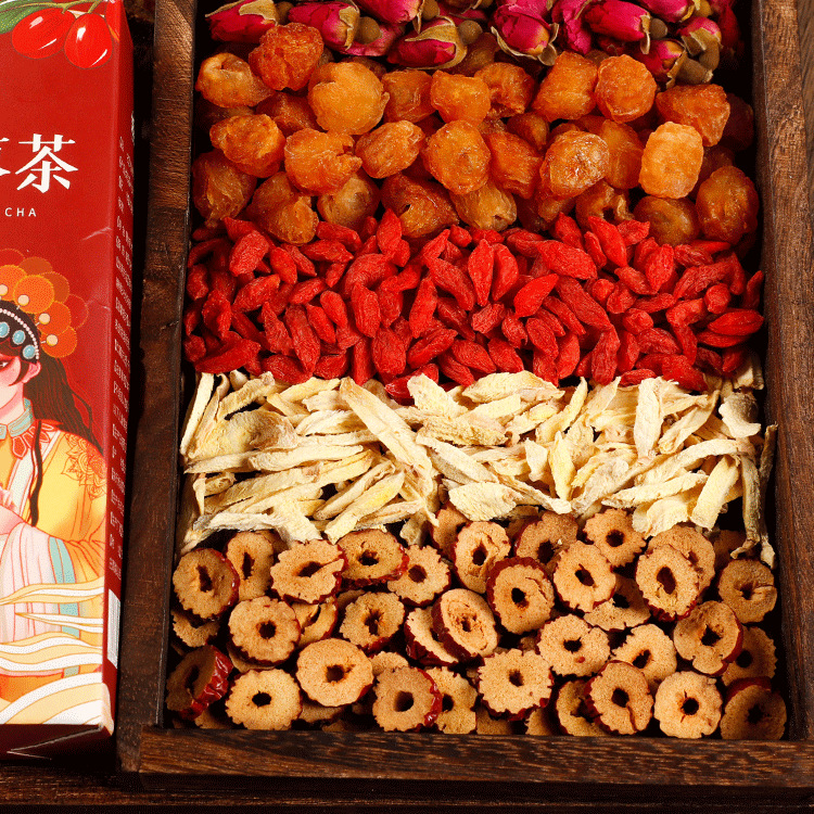 Brown Sugar Ginger Jujube Tea Hong Tang Jiang Zao Cha 20 Teabags Warming Herbal Blend with Rose Goji and Hawthorn - Image 4