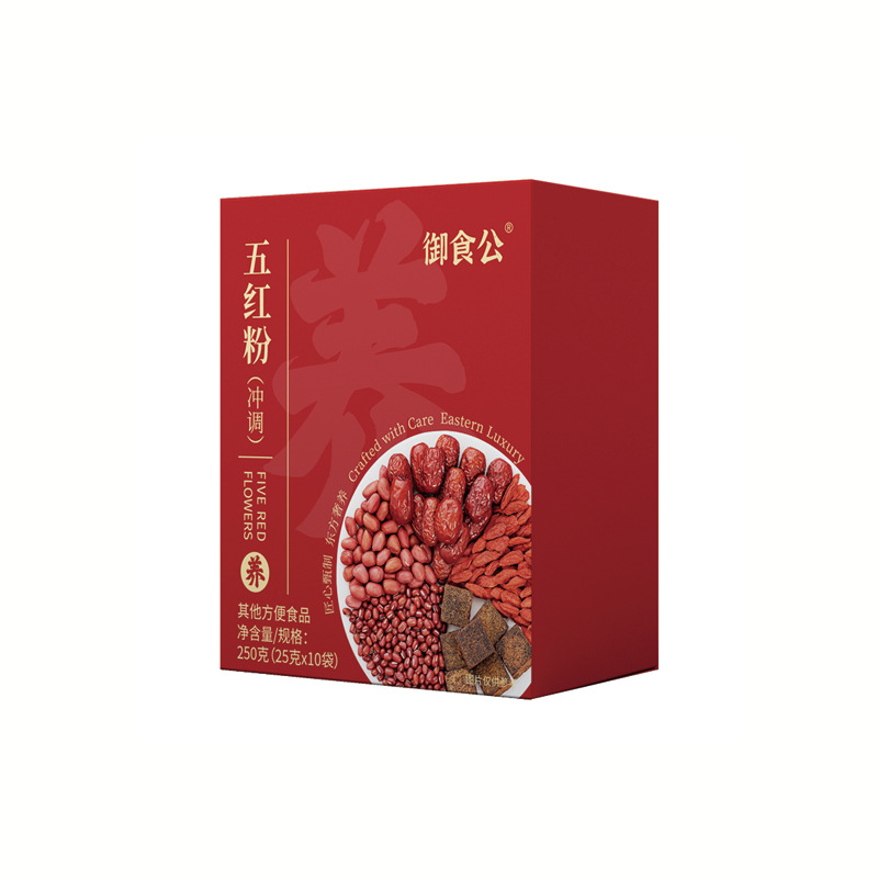 Five Red Powder Wu Hong Fen Instant Herbal Grain Drink 25g x 10 Sticks Daily Breakfast Meal Replacement - Image 5