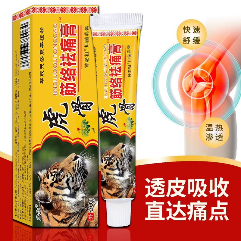 Tiger Bone Meridian Pain Relief Cream External Analgesic Ointment for Neck Shoulder Waist Joints 20g - Image 2