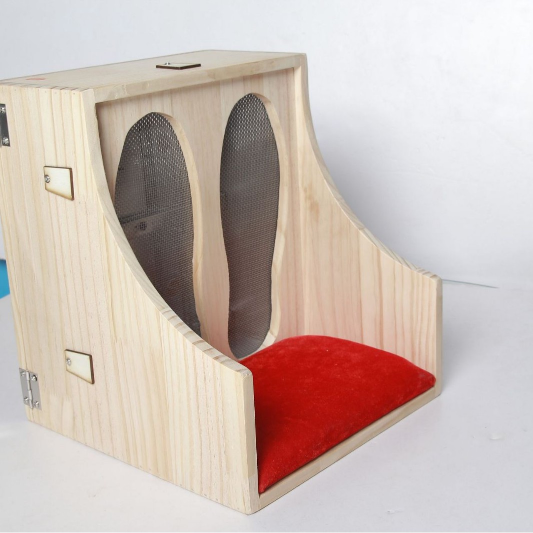 Wooden Foot Moxibustion Box Portable Sole Warming Device with Moxa Sticks for Home Relaxation 27.5x28.5x32cm - Image 4