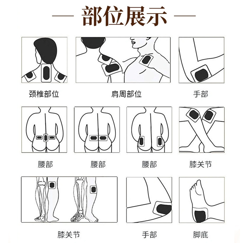 Traditional Black Herbal Plaster Thin Neck and Shoulder Patch External Wellness Use - Image 4