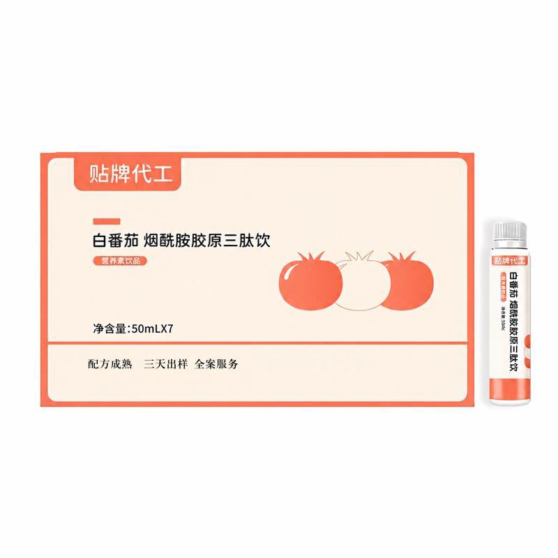White Tomato Collagen Tripeptide Drink with Nicotinamide & PQQ — OEM/ODM Custom Liquid Collagen Beverage - Image 5