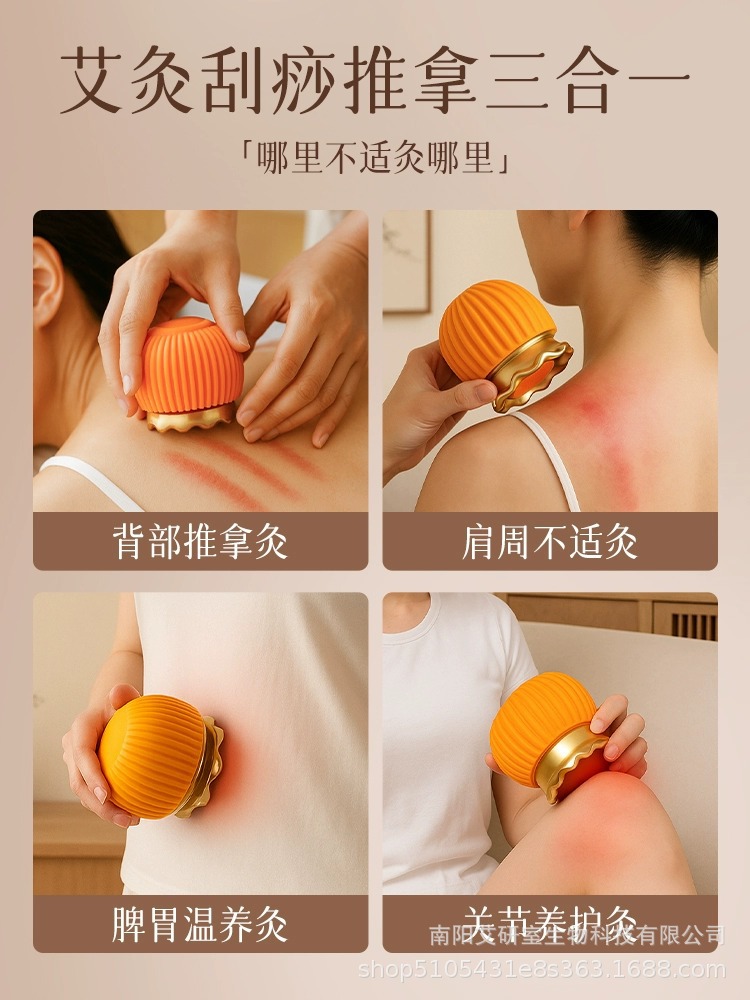 Fire Dragon Cupping Jar Ceramic Moxibustion Tool with Moxa Sticks and Oil for Traditional TCM Warm Therapy - Image 5