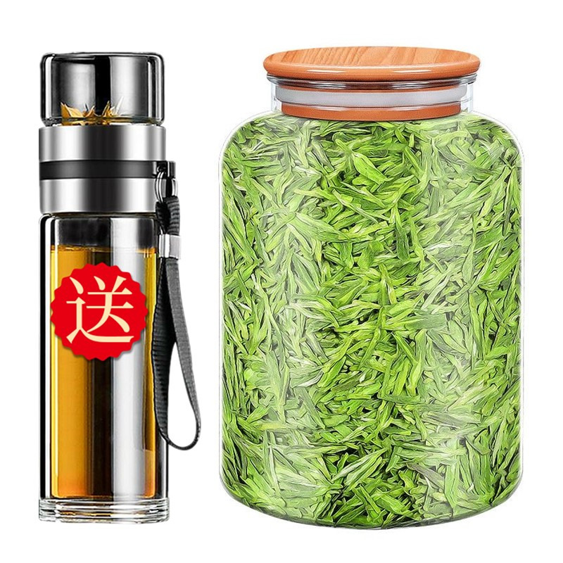 Longjing Dragon Well Green Tea 2024 Spring Pre-Qingming Rich Aroma Hangzhou Bean Fragrance Loose Leaf 50g Wooden Lid Clear Jar - Image 2