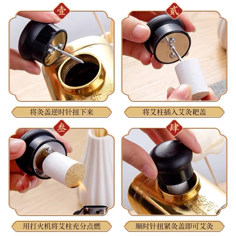 Portable Moxa Stick Set 108 Pcs Moxibustion and Gua Sha Rod for Body Back and Abdomen Warm Therapy Tool - Image 3