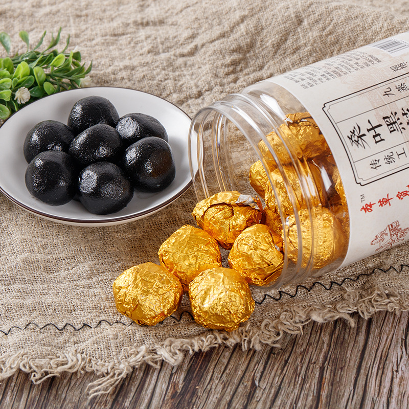 Mulberry Leaf & Black Sesame Balls (Sang Ye Hei Zhi Ma Wan) — Nine-Steam-Nine-Sun Herbal Pastilles, 30 Pieces - Image 3