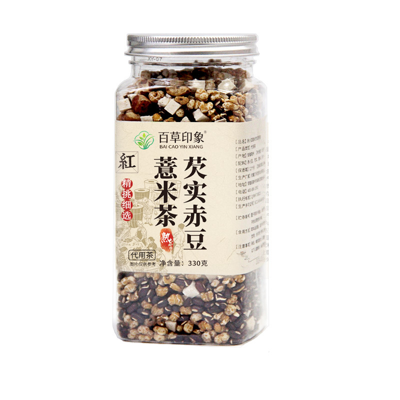 Qian Shi Chi Dou Yi Mi Tea 330g Canister Roasted Euryale Seed Adzuki Bean Coix Seed Herbal Blend Sugar Free - Image 5