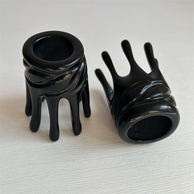 Natural Horn Scalp Massage Comb Short Fine Wide Teeth Head Therapy Grooming Comb - Image 3