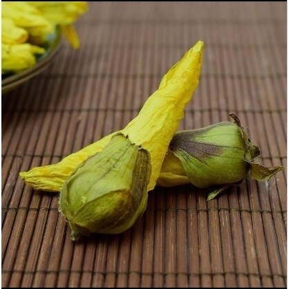 Jinglan Kui Flower Tea Dried Golden Flower Buds Abelmoschus manihot Sun Dried Loose Herbal Tea 25g x 5 Cans - Image 3