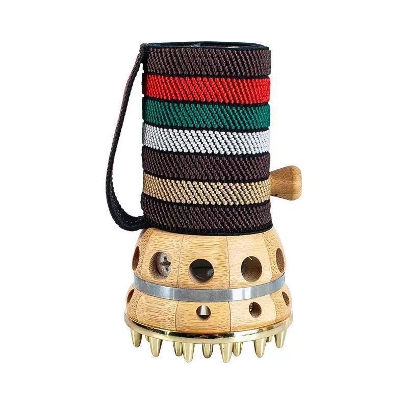 4cm Copper Moxibustion Jar Portable Open Flame Moxa Burner with Gua Sha Massage Comb for Joint Care - Image 5