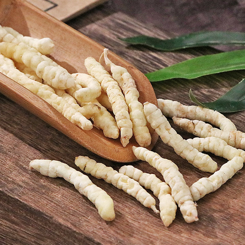 White Cordyceps Herb Cao Shi Can 300g Dried Stachys Root Slices for Herbal Soup and Tea - Image 2