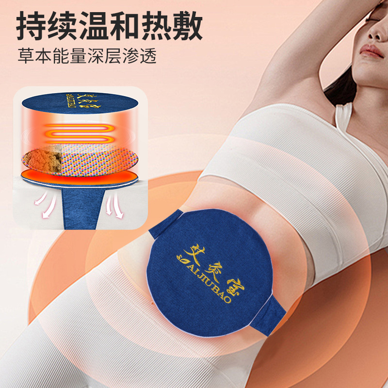 Electric Moxa Heating Waist Belt Ai Jiu Bao 9-Level Temperature Timer Cotton Linen Warm Therapy Wrap - Image 3