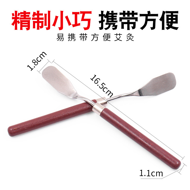 Stainless Steel Moxa Ash Scraper Tool for Moxibustion Stick Cleaning and Ash Collection - Image 4