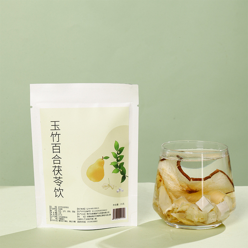 Yu Zhu Bai He Fu Ling Herbal Tea Blend 28g 10 Sachets Daily Wellness Infusion - Image 2