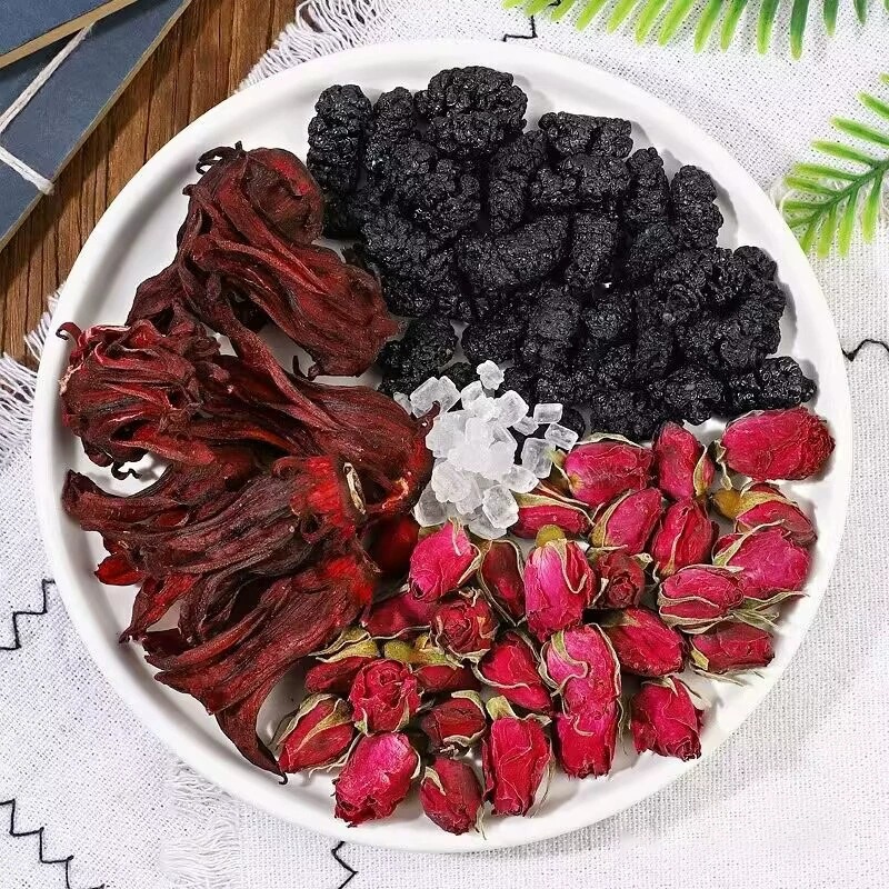 Mulberry Rose Hibiscus Tea Blend 120g Cold Brew Fruit Herbal Tea - Image 2