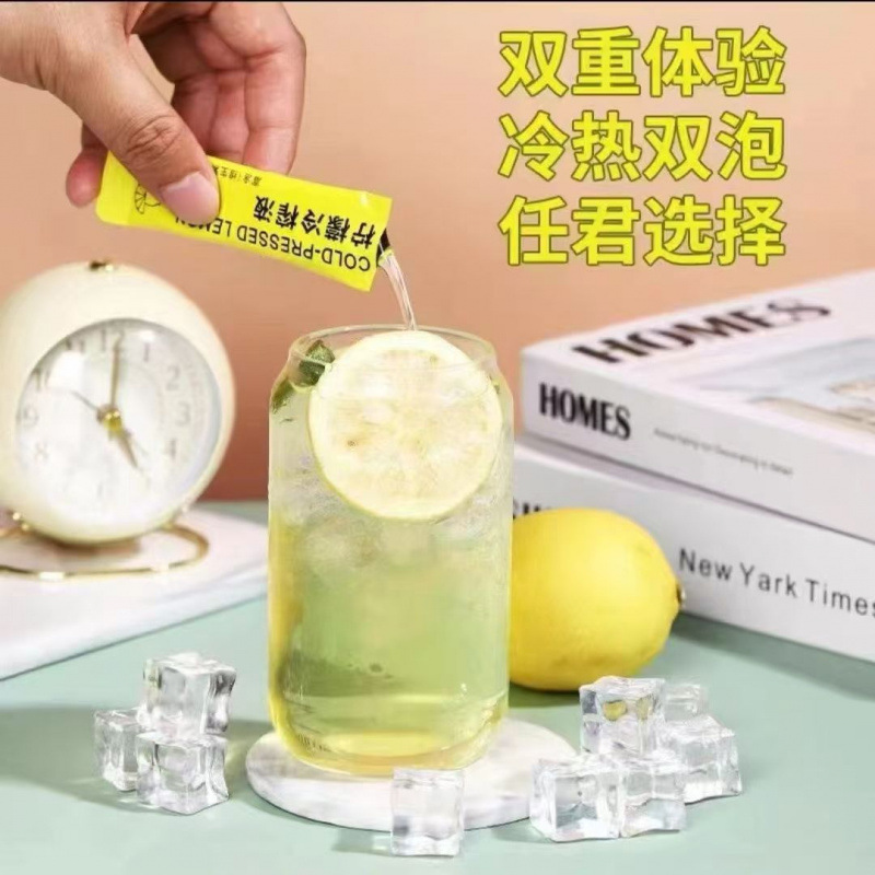 Cold-Pressed Lemon Concentrate Juice 15ml Stick Packs 100 Count Vitamin C Drink Mix - Image 4