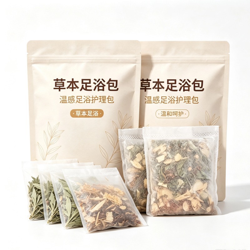 Ginger Safflower Mugwort Foot Soak Powder Herbal Bath Pack for Men and Women - Image 5
